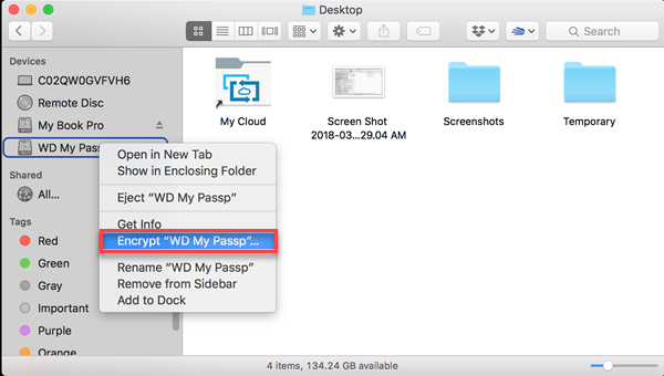 how to configure wd elements for mac